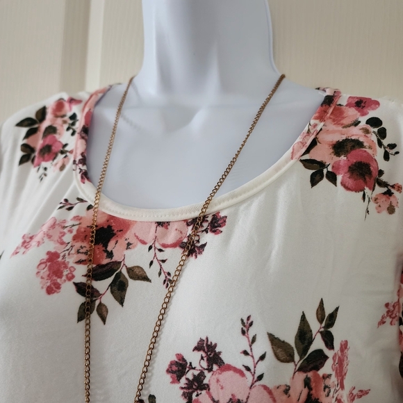 Bobbie Brooks Women’s Dress Knee Length Soft Flowey Pink Floral Boho Size Medium - Picture 9 of 9